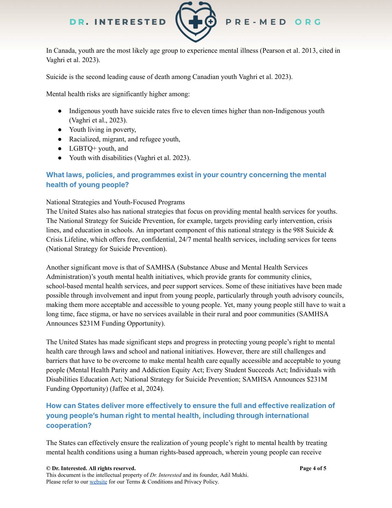 Written Work — page 4 of 5, official OHCHR submission by Dr. Interested